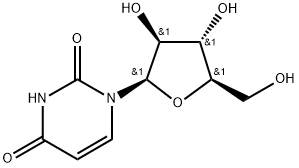 1-(β-D-アラビノピラノシル)ウラシル 化学構造式