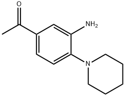 1-(3-アミノ-4-ピペリジノフェニル)-1-エタノン 化学構造式