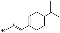 4-イソプロペニル-1-シクロヘキセン-1-カルボアルデヒド(E)-オキシム 化学構造式