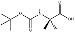 N-叔丁氧羰基-2-甲基丙氨酸, 30992-29-1, 结构式