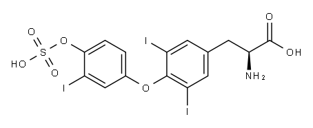 (2S)-2-amino-3-[3,5-diiodo-4-(3-iodo-4-sulfooxy-phenoxy)phenyl]propanoic acid|3,3',5 - 三碘-L-甲腺氨酸4'-O-硫酸