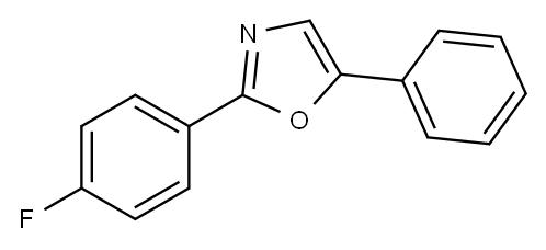 2-(4-フルオロフェニル)-5-フェニルオキサゾール 化学構造式