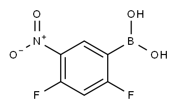2,4-ジフルオロ-5-ニトロフェニルボロン酸 化学構造式