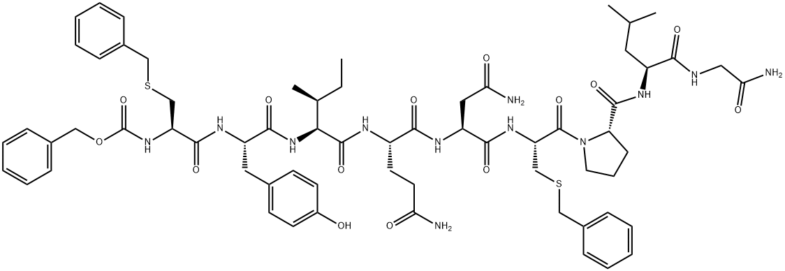 S-benzyl-N-(benzyloxycarbonyl)-L-cysteinyl-L-tyrosyl-L-isoleucyl-L-glutaminyl-L-asparaginyl-S-benzyl-L-cysteinyl-L-prolyl-L-leucylglycinamide|