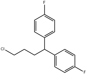 1,1'-(4-クロロブチリデン)ビス(4-フルオロベンゼン) 化学構造式