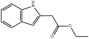 2-(1H-インドール-2-イル)酢酸エチル 化学構造式