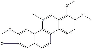 1,2-ジメトキシ-12-メチル[1,3]ベンゾジオキソロ[5,6-c]フェナントリジン-12-イウム 化学構造式