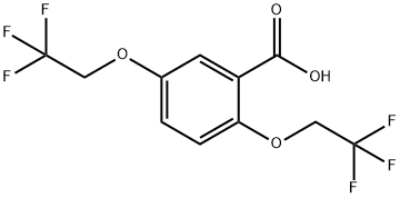 2,5-双(2,2,2-三氟乙氧基)苯甲酸, 35480-52-5, 结构式