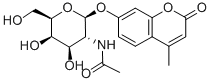 4-甲基伞形酯-N-乙酰-Β-D-氨基半乳糖苷, 36476-29-6, 结构式