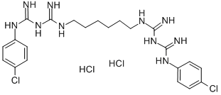 クロルヘキシジン  二塩酸塩 化学構造式