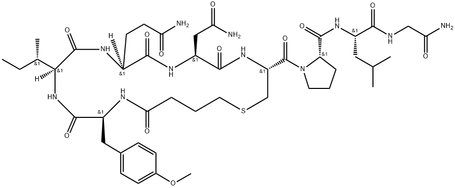 醋酸卡贝缩宫素, 37025-55-1, 结构式