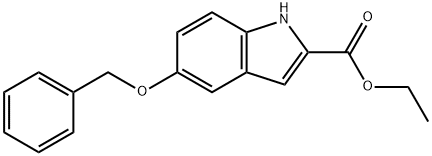 5-苄氧基吲哚-2-甲酸乙酯 结构式