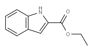 吲哚-2-羧酸乙酯 结构式