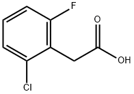 2-クロロ-6-フルオロフェニル酢酸 化学構造式