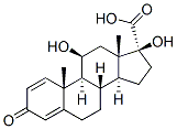 (11BETA,17ALPHA)-11,17-二羟基-3-氧代雄甾-1,4-二烯-17-羧酸, 37927-29-0, 结构式