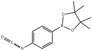 2-(4-イソシアナトフェニル)-4,4,5,5-テトラメチル-1,3,2-ジオキサボロラン 化学構造式