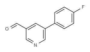 5-(4-フルオロフェニル)ニコチンアルデヒド 化学構造式