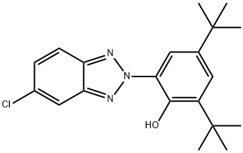 2-(2'-Hydroxy-3',5'-di-tert-butylphenyl)-5-chlorobenzotriazole Struktur