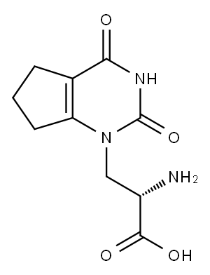 (S)-ALPHA-AMINO-2,3,4,5,6,7-HEXAHYDRO-2,4-DIOXO-1H-CYCLOPENTAPYRIMIDINE-1-PROPANOIC ACID Structure