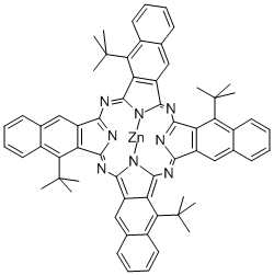 2,11,20,29-四叔丁基-2,3-萘酞菁锌, 39049-43-9, 结构式