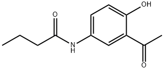 N-(3-アセチル-4-ヒドロキシフェニル)ブタンアミド 化学構造式