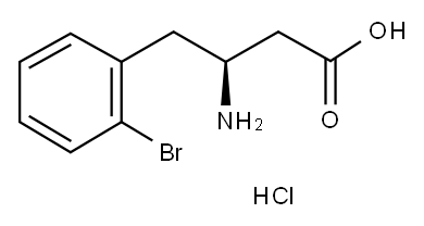 (S)-3-AMINO-4-(2-BROMO-PHENYL)-BUTYRIC ACID HCL Structure