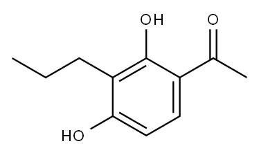 2,4-二羟基-3-丙基苯乙酮, 40786-69-4, 结构式