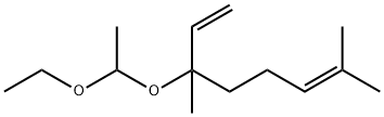 3-(1-エトキシエトキシ)-3,7-ジメチル-1,6-オクタジエン 化学構造式