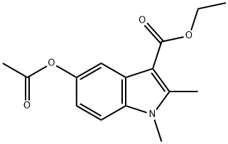5-(アセチルオキシ)-1,2-ジメチル-1H-インドール-3-カルボン酸エチル 化学構造式