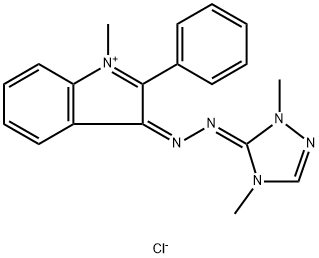 3-[(2,4-dihydro-2,4-dimethyl-3H-1,2,4-triazol-3-ylidene)hydrazono]-1-methyl-2-phenyl-3H-indolium chloride