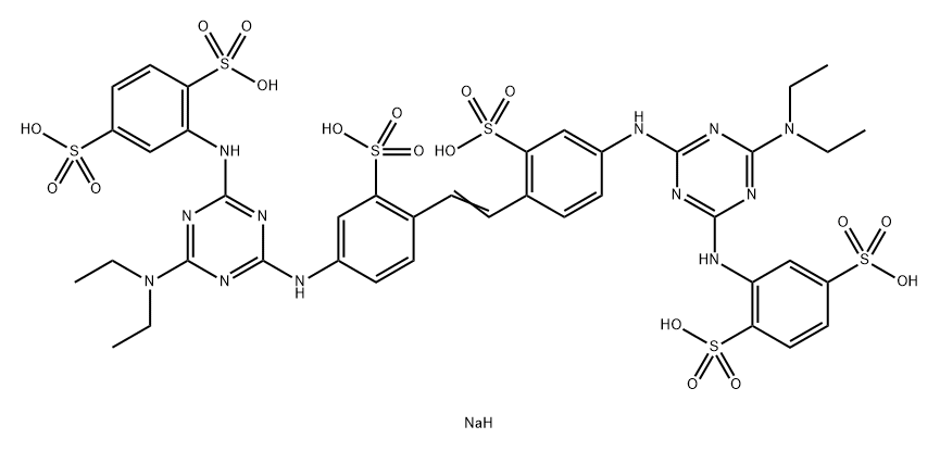 2,2'-[1,2-エテンジイルビス[(3-スルホ-4,1-フェニレン)イミノ[6-(ジエチルアミノ)-1,3,5-トリアジン-4,2-ジイル]イミノ]]ビス(1,4-ベンゼンジスルホン酸)ヘキサナトリウム