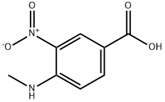 4-(メチルアミノ)-3-ニトロ安息香酸 化学構造式