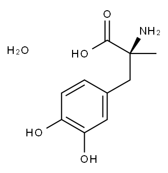 alpha-Methyldopa sesquihydrate Structure