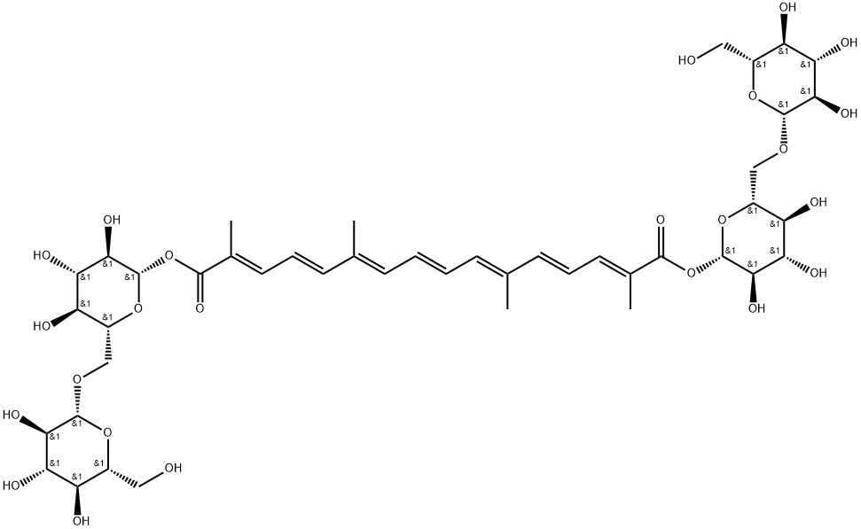 西红花苷 结构式