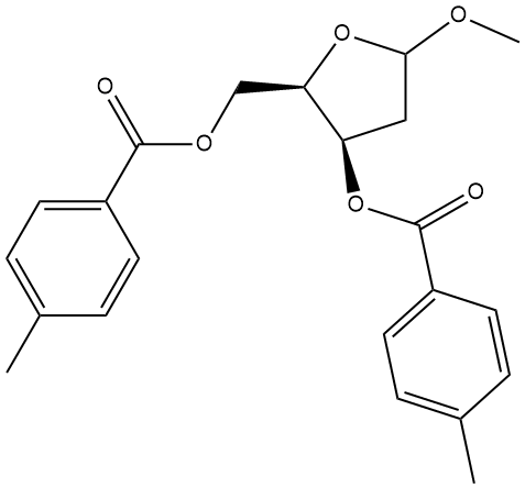 METHYL 2-DEOXY-3,5-DI-O-P-TOLUOYL-D-*RIB OFURANOSIDE Structure