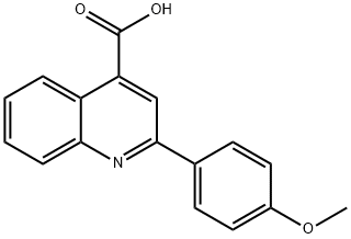 2-(4-METHOXYPHENYL)QUINOLINE-4-CARBOXYLIC ACID, 4364-02-7, 结构式
