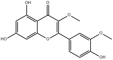 槲皮素-3,3'-二甲醚 结构式