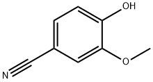 4-羟基-3-甲氧基苯甲腈, 4421-08-3, 结构式