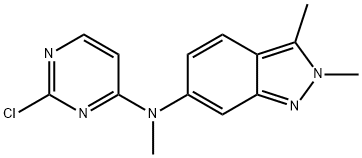 N-(2-chloropyriMidin-4-yl)-N,2,3-triMethyl-2H-indazol-6-aMine Structure
