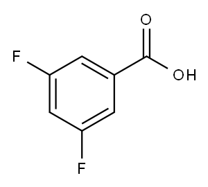 3,5-二氟苯甲酸 结构式