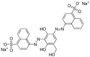 Dinatrium-4,4'-[[2,4-dihydroxy-5-(hydroxymethyl)-1,3-phenylen]bis(azo)]bisnaphthalin-1-sulfonat