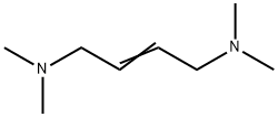 N,N,N',N'-テトラメチル-2-ブテン-1,4-ジアミン 化学構造式