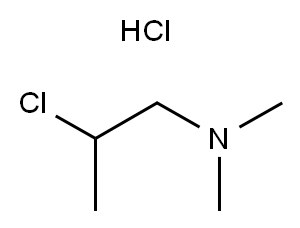 2-クロロ-1-(ジメチルアミノ)プロパン塩酸塩 化学構造式