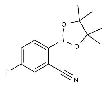 5-氟-2-(4,4,5,5-四甲基-1,3,2-二氧杂环己硼烷-2-基)苯腈, 461451-63-8, 结构式