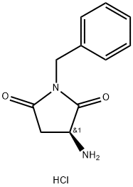 (S)-3-AMINO-1-BENZYLPYRROLIDINE-2,5-DIONE HYDROCHLORIDE Structure