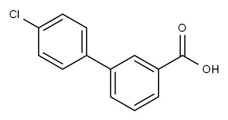 4'-クロロビフェニル-3-カルボン酸 化学構造式