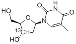 チミジン-3'-13C 化学構造式
