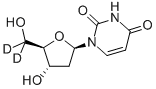 2'-デオキシウリジン-5',5''-D2 化学構造式