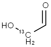 グリコールアルデヒド-2-13C 化学構造式