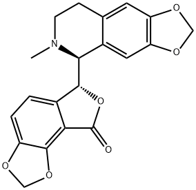 (+)-荷包牡丹碱, 485-49-4, 结构式